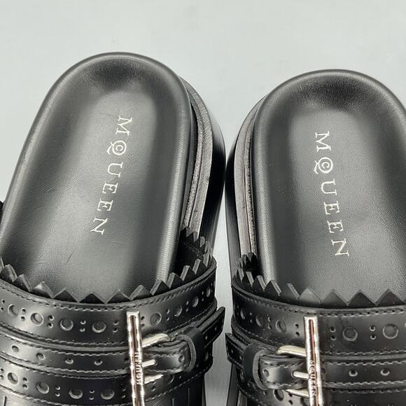 NEW Alexander McQueen Women’s Sunny Slide Sandals Black Size 9.5 - Picture 6 of 11